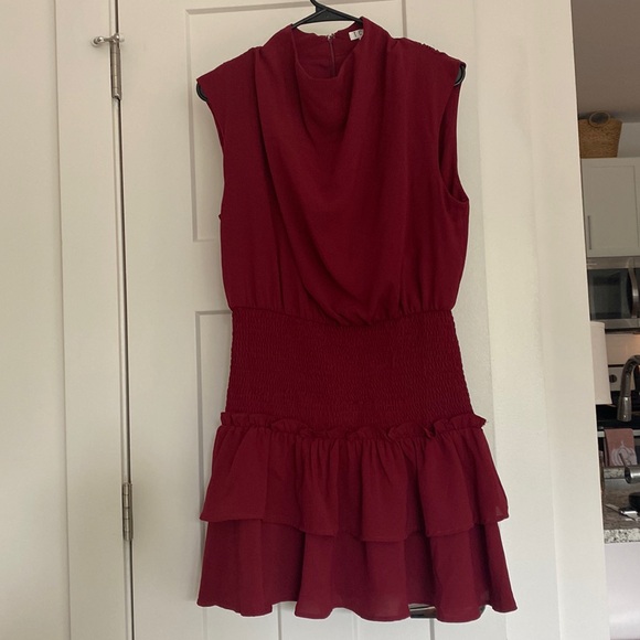 TCEC smocked burgundy dress NWT - Picture 2 of 5